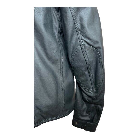 New Authentic Belstaff Black Leather Café Racer Hardmead Blouson Size L Jacket - Picture 8 of 13